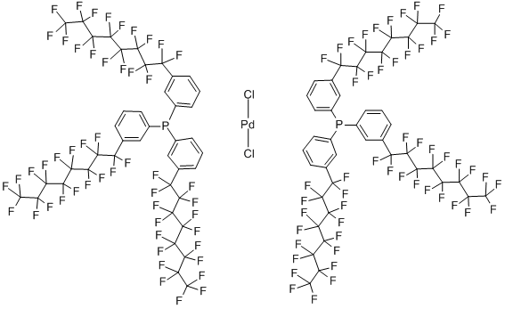 Bis[tris(3-(heptadecafluorooctyl)phenyl)phosphine]palladium(II) dichloride