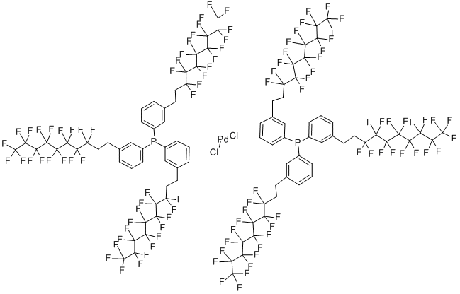 Bis[tris(3-(1H,1H,2H,2H-perfluorodecyl)phenyl)phosphine]palladium(II) dichloride