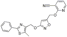 2-[[3-[(5-methyl-2-phenyl-4-thiazolyl)methoxy]-5-isoxazolyl]methoxy]nicotinonitrile