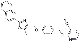 2-[4-[5-methyl-2-(2-naphthyl)-4-oxazolylmethoxy]benzyloxy]nicotinonitrile