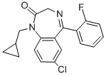 2H-1,4-BENZODIAZEPIN-2-ONE, 7-CHLORO-1-(CYCLOPROPYLMETHYL)-5-(2-FLUOROPHENYL)-1,3-DIHYDRO-