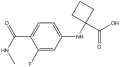 1-((3-fluoro-4-(methylcarbamoyl)phenyl)amino)cyclobutanecarboxylic acid